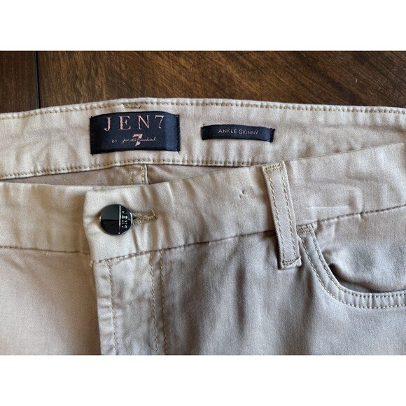 7 FOR ALL MANKIND JEN 7 SKINNY ANKLE TAN JEANS  PLUS SIZE 18W - Picture 7 of 9